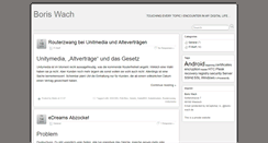 Desktop Screenshot of blog.boris-wach.de
