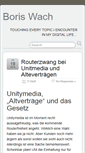 Mobile Screenshot of blog.boris-wach.de