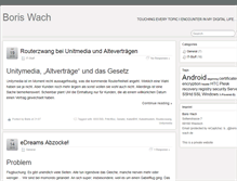 Tablet Screenshot of blog.boris-wach.de