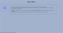Desktop Screenshot of boris-wach.de